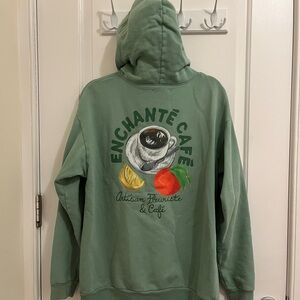 Enchanté Café Green Hoodie